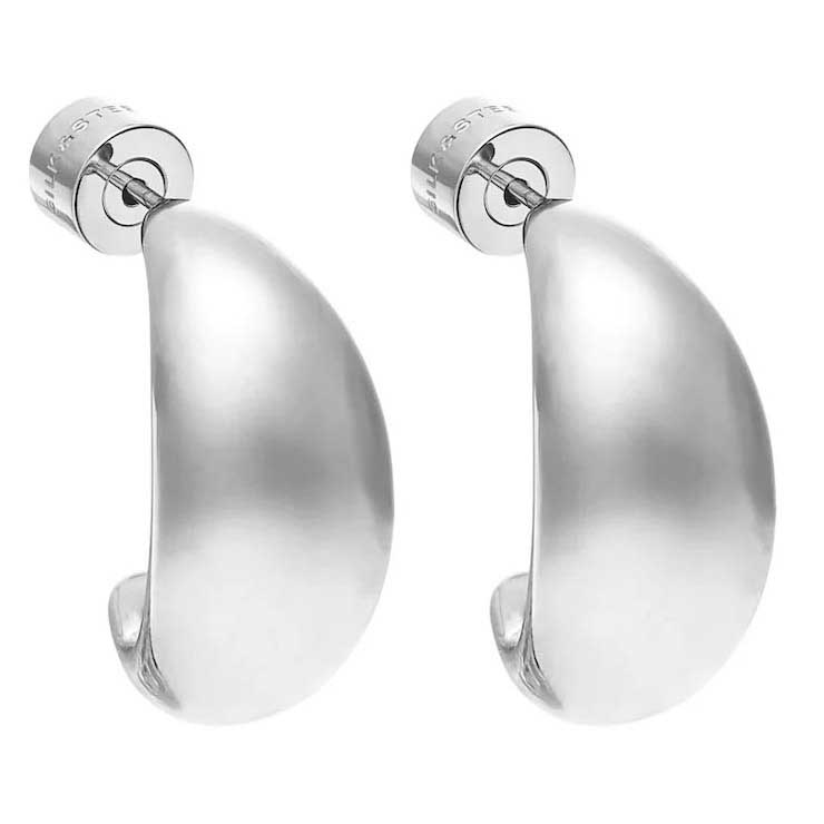 Silk & Steel Dynamic Medium Hoop Earrings
