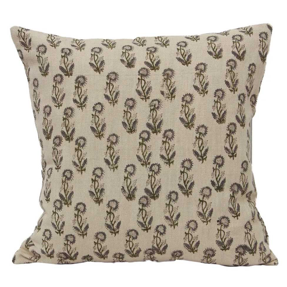 French Country Liliana Floral Handblock Cushion Cover