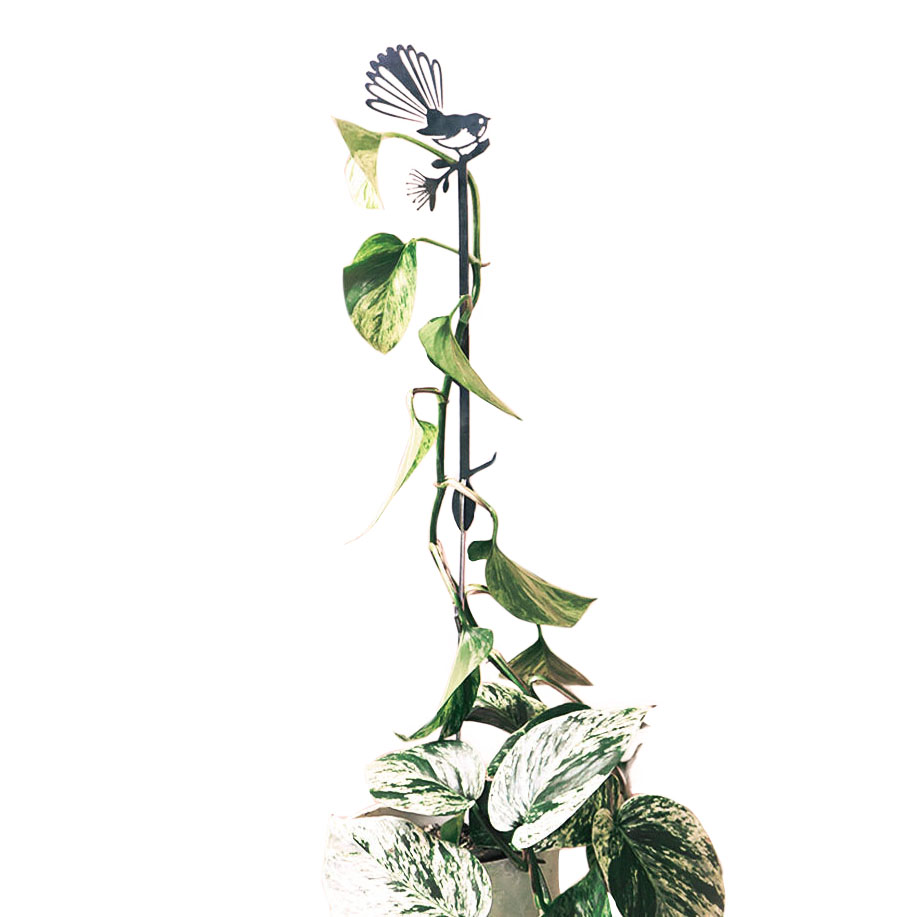 Metalbird NZ Piwakawaka Plant Stake 70cm