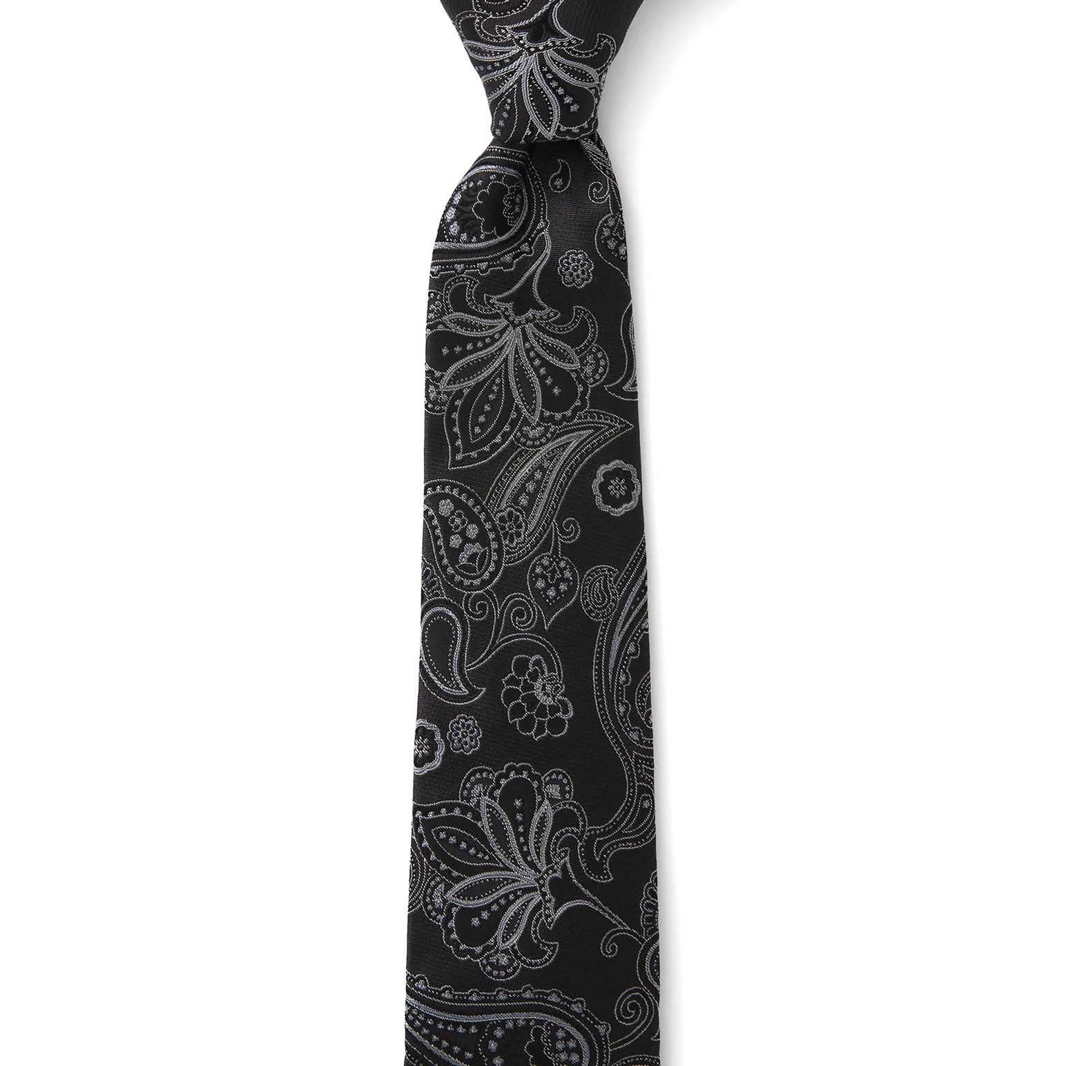 Joe Black Satin Paisley 7.5cm Tie