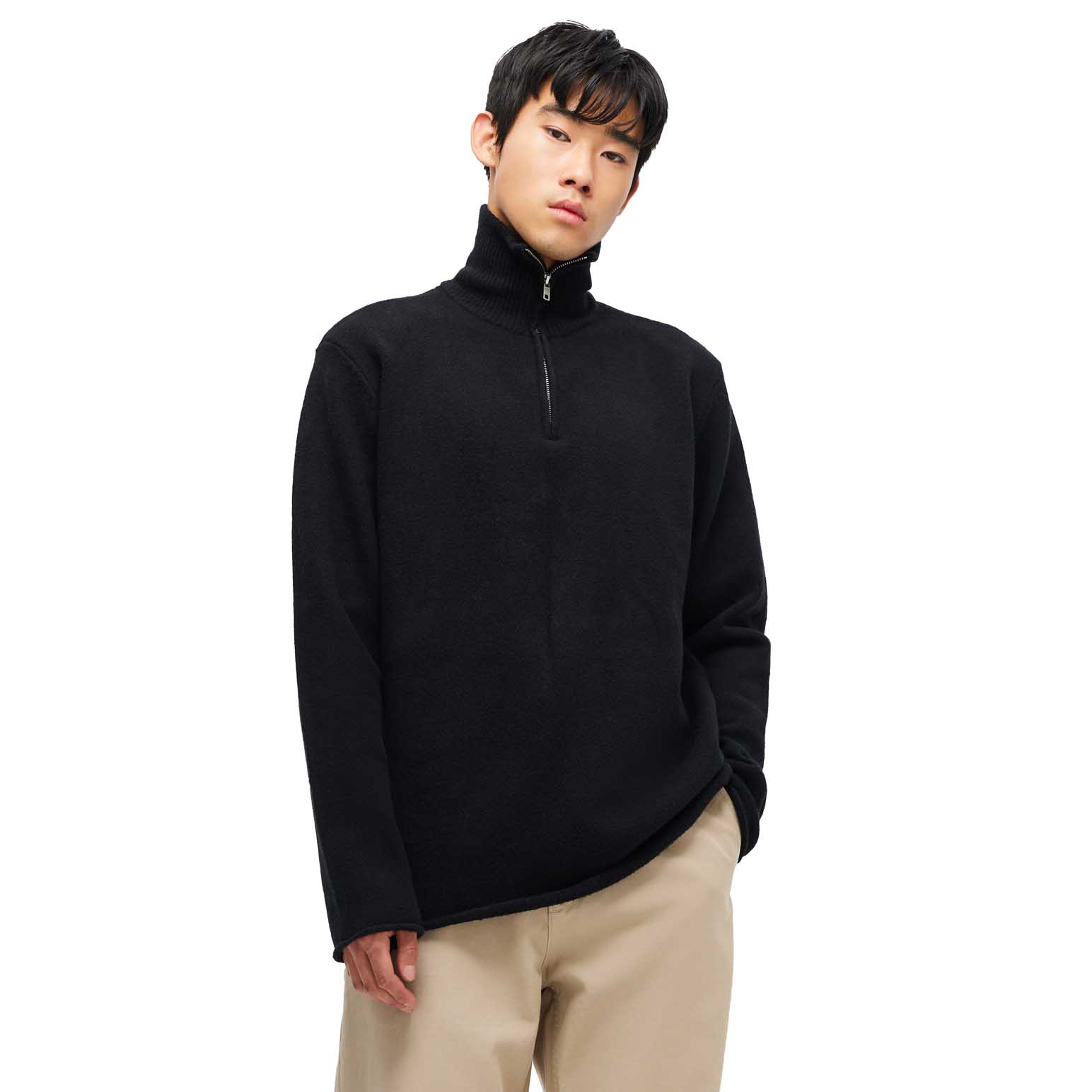 Neuw Brushed 3/4 Zip Knit