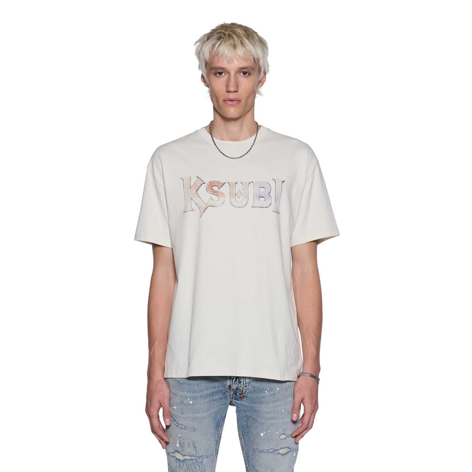 Ksubi Death Snake Biggie SS Tee Antique White