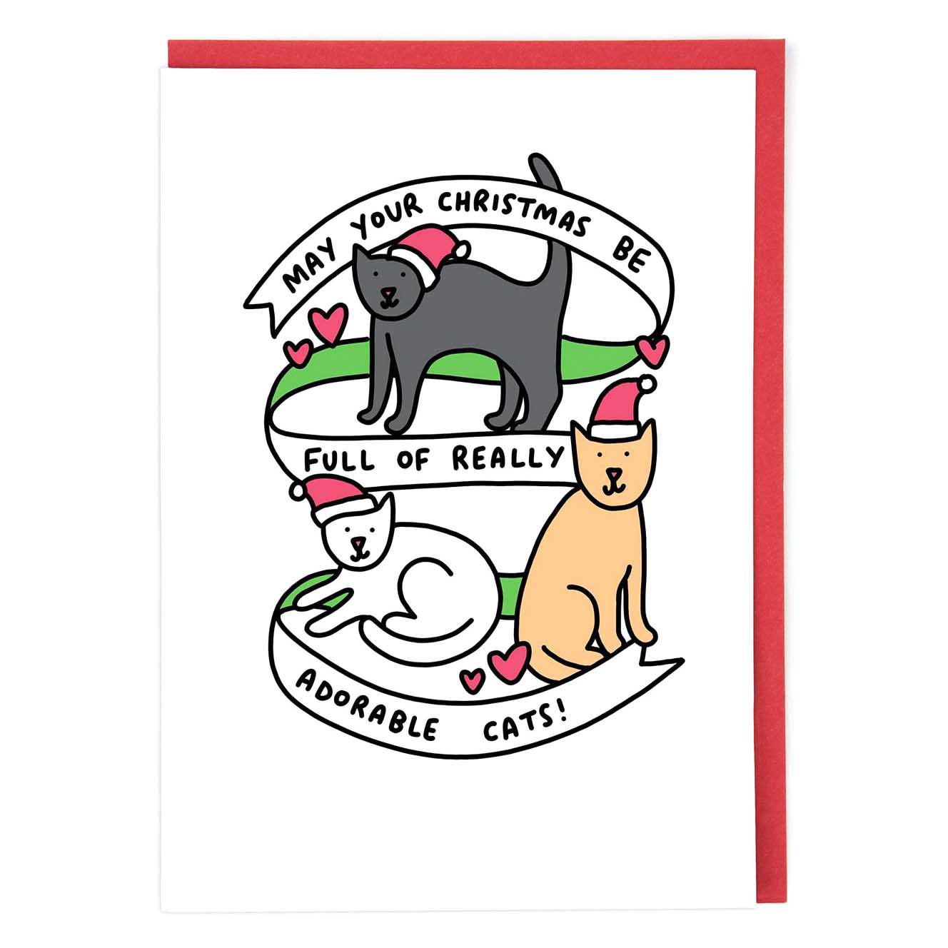 Cath Tate Christmas Cat Card