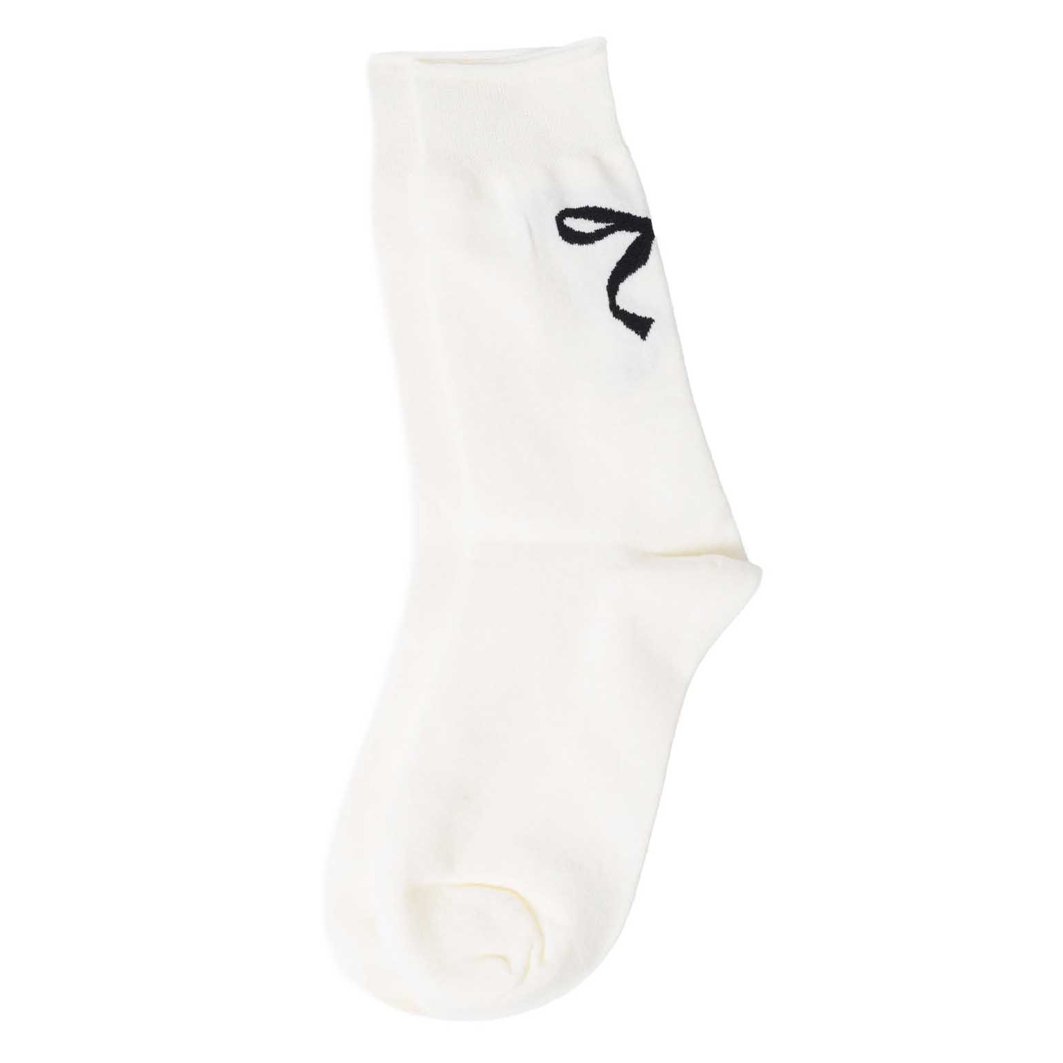 Stella + Gemma Socks White With Black Bow