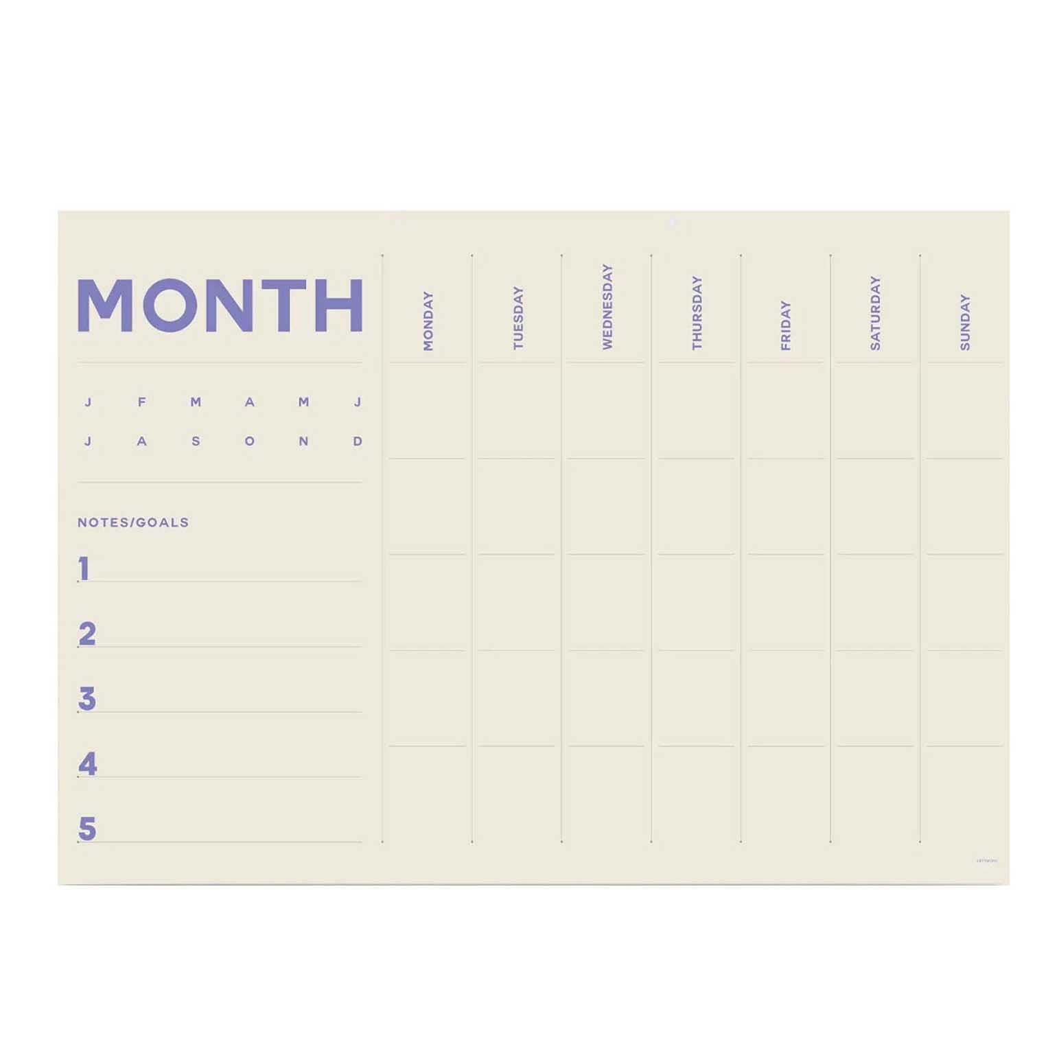 Lettuce A2 Month Planner