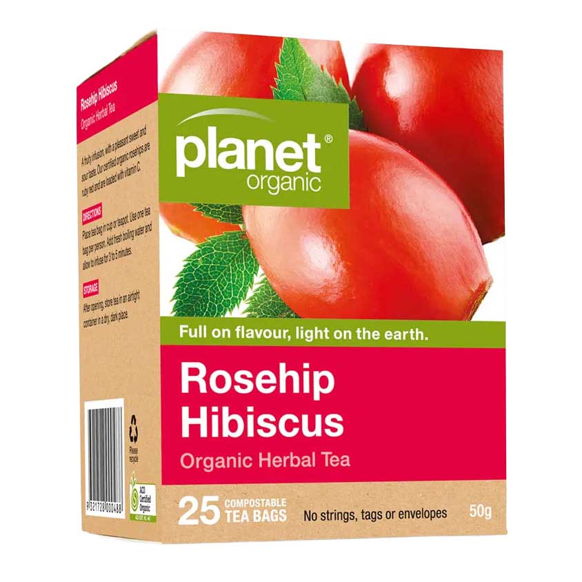 Planet Organic Rosehip Hibiscus 25 Teabags