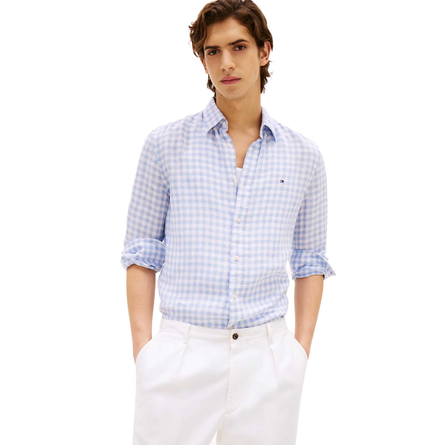 Tommy Hilfiger Regular Fit Linen Gingham Check Shirt