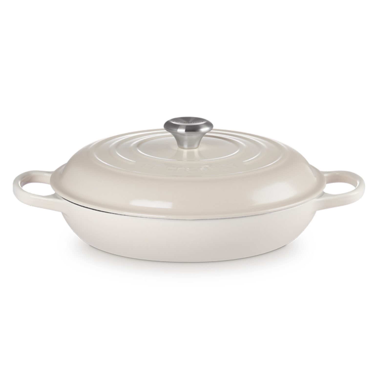 Le Creuset Cast Iron Shallow Casserole 30cm - Meringue