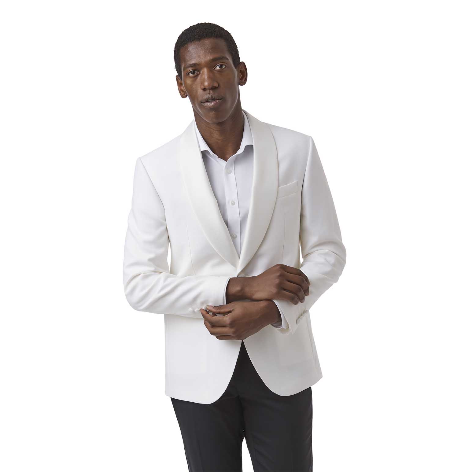 Cambridge Ascot Wht Satin Jacket Fcm301