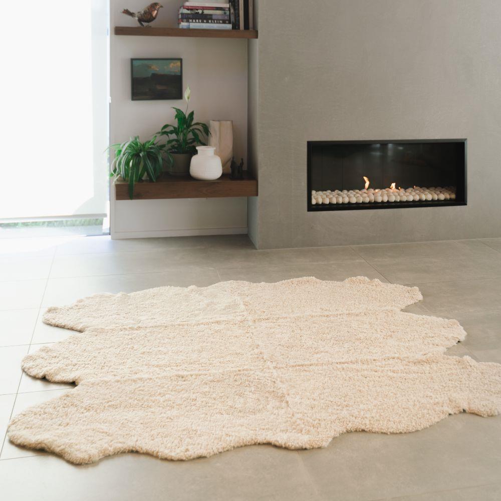 MM Linen New Zealand Short Wool Sheepskin Rug