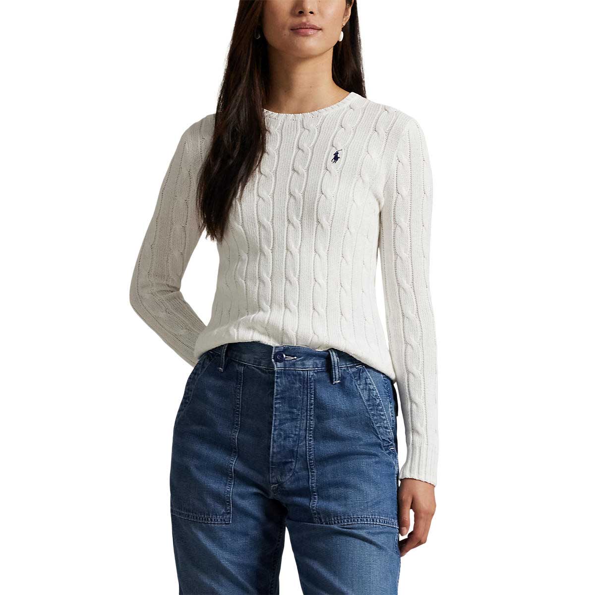 Polo Ralph Lauren Cable Knit Cotton Crewneck Sweater