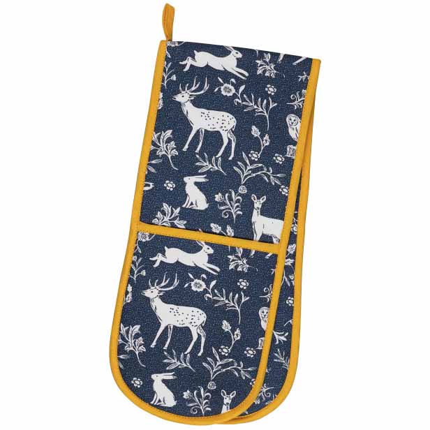 Ulster Weavers Forest Friends Navy Double Oven Glove