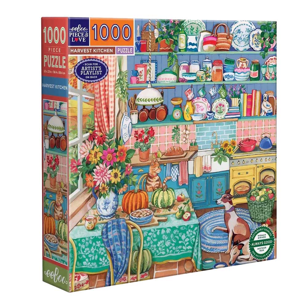 eeBoo Harvest Kitchen Square 1000 Piece Puzzle