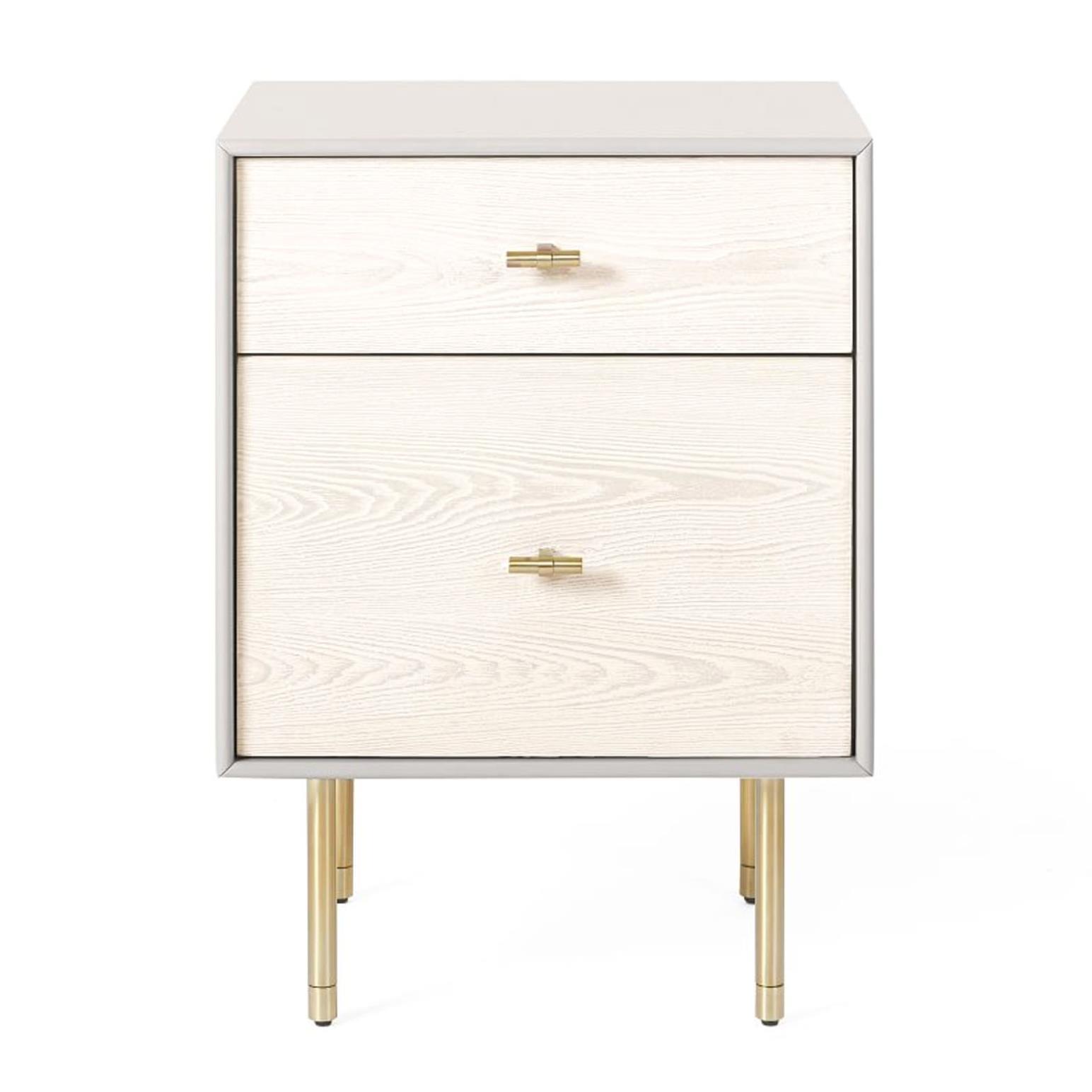 West Elm Modernist Wood And Lacquer Nightstand