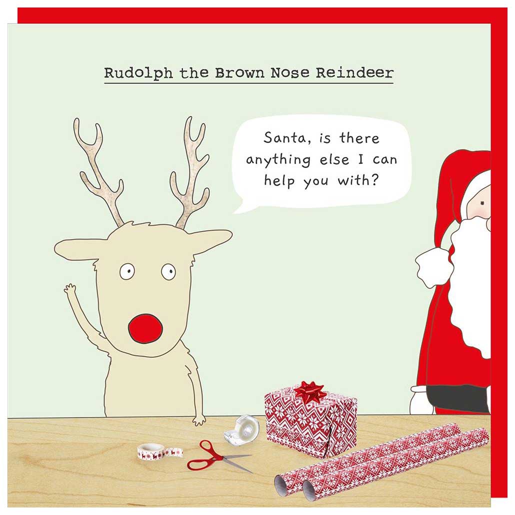 Rosie Made A Thing Brown Nose Christmas Card