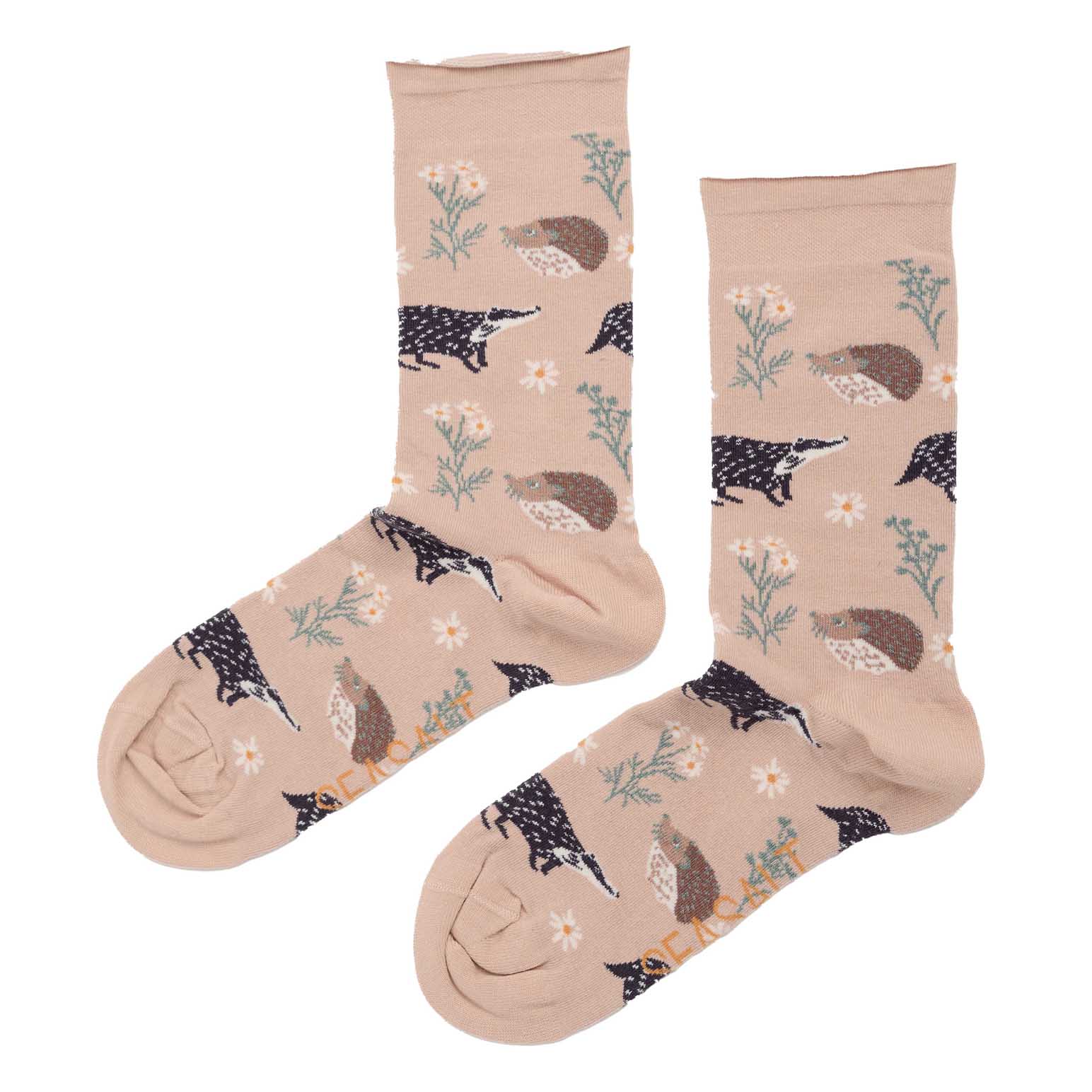 Seasalt Cornwall Womens Arty Socks Woodland Floor Almond