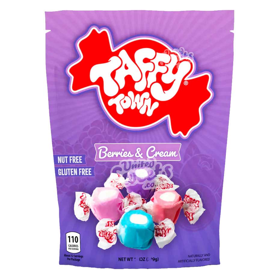 Taffy Town Berries & Cream Taffy Pouch 99g