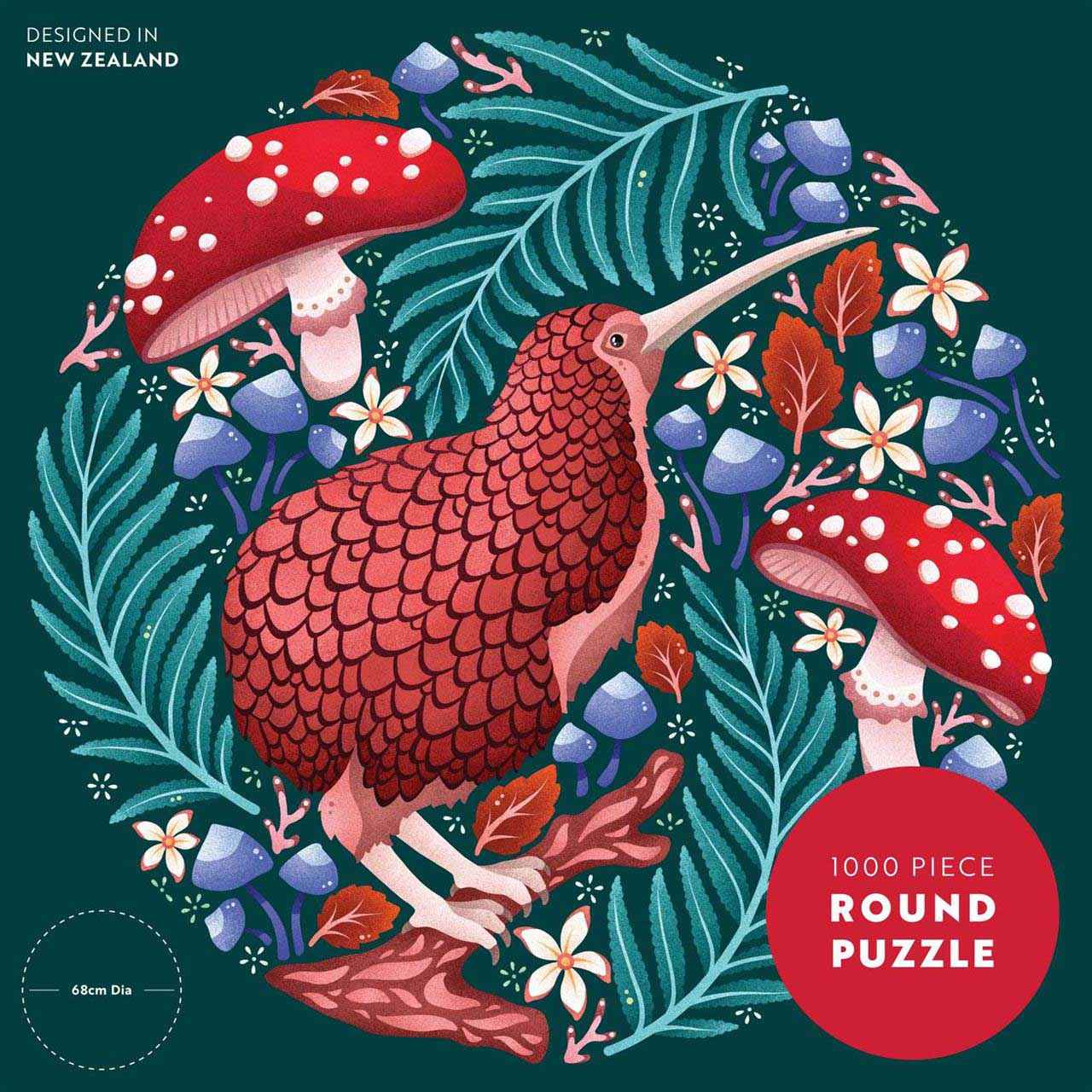 Cath Tate Kooky Kiwi 1000 Pce Round Puzzle
