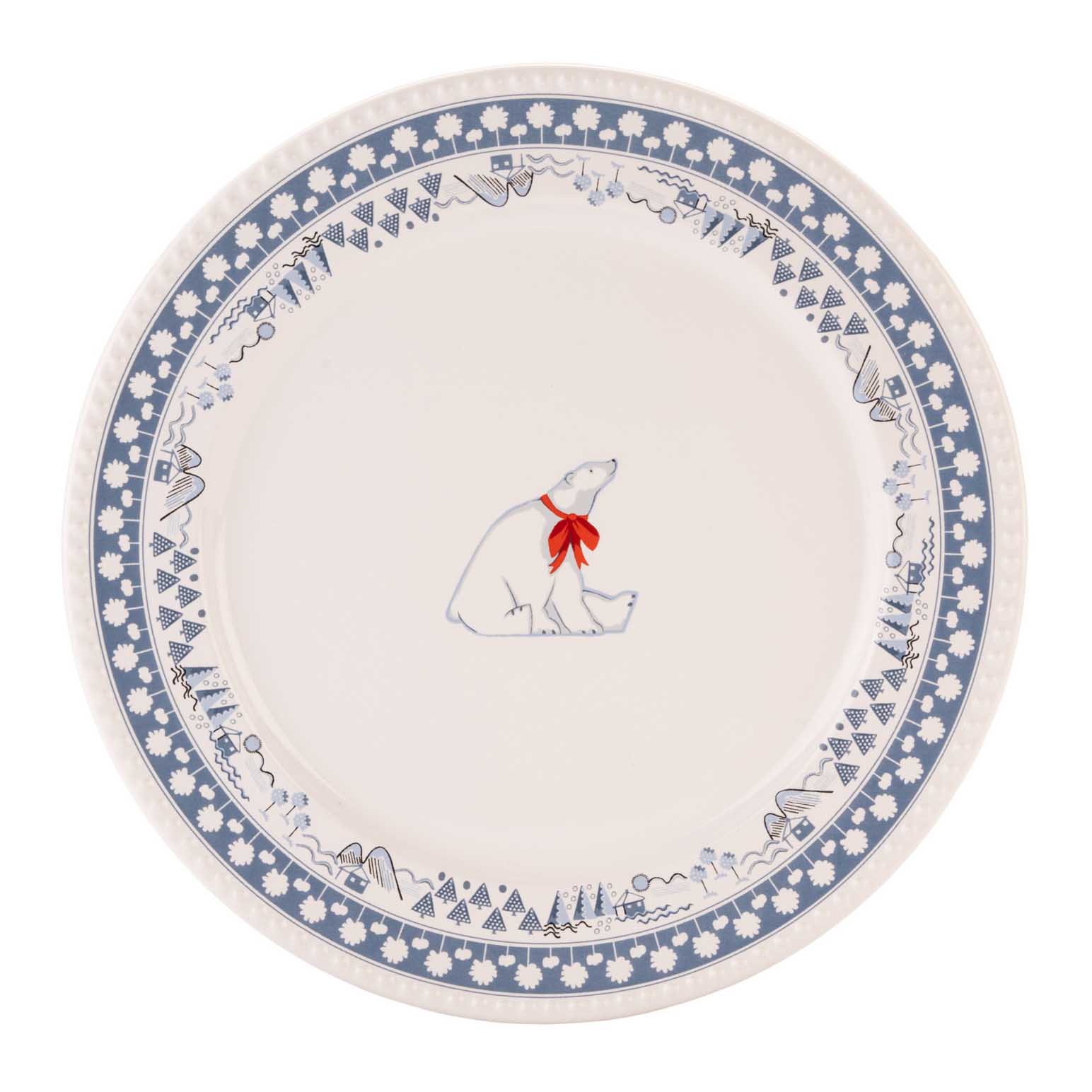 Cath Kidston Xmas Polar Bear Dinner Plate