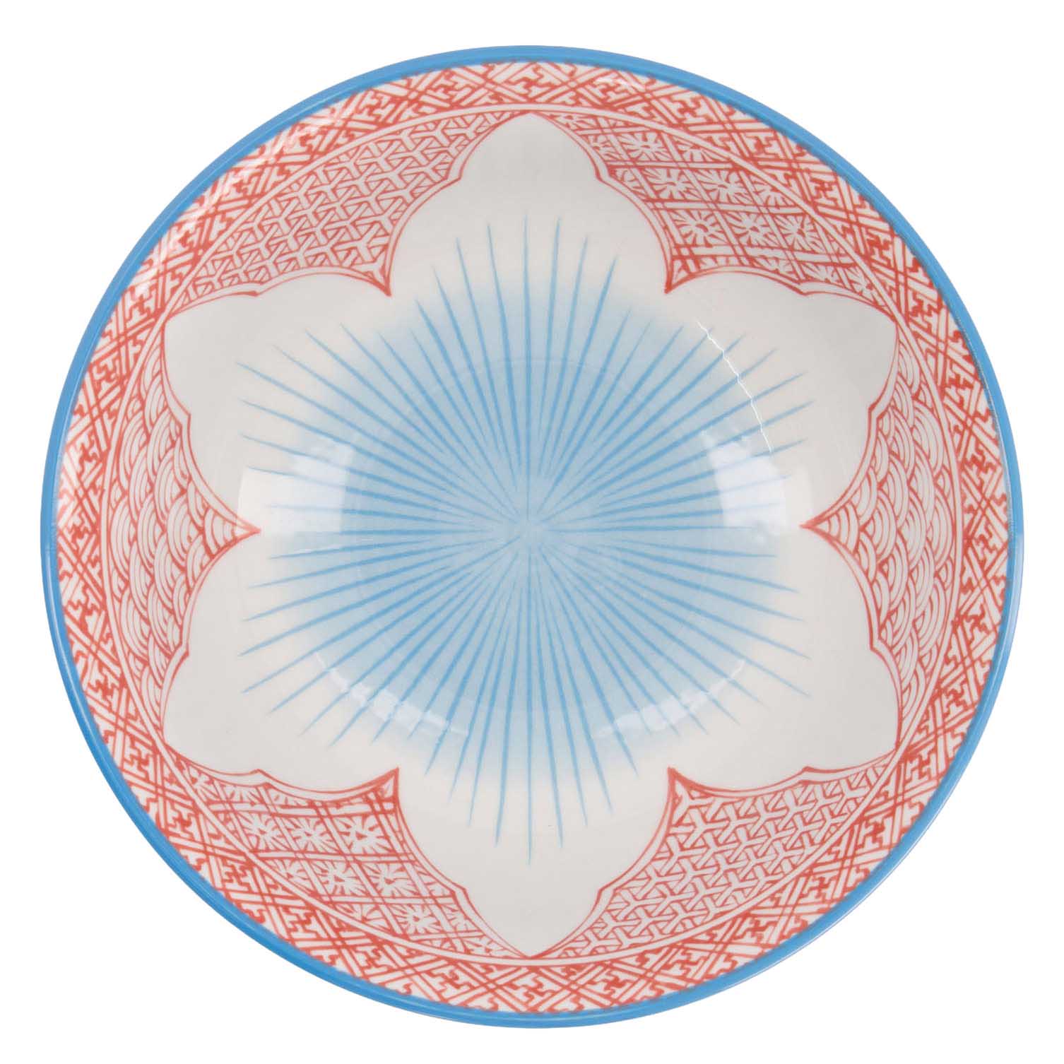 Tokyo Design Studio Lily Flower Ramen Bowl 20.5x8cm Red
