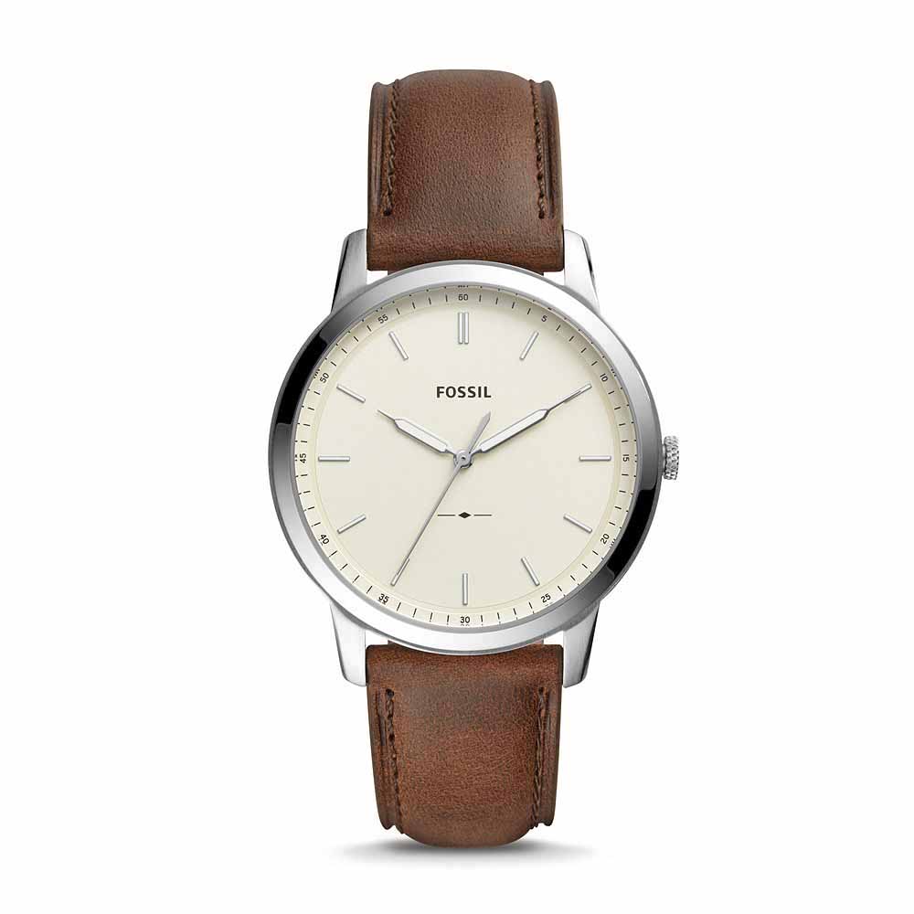 Fossil The Minimalist Three-Hand Brown Leather Watch FS5439