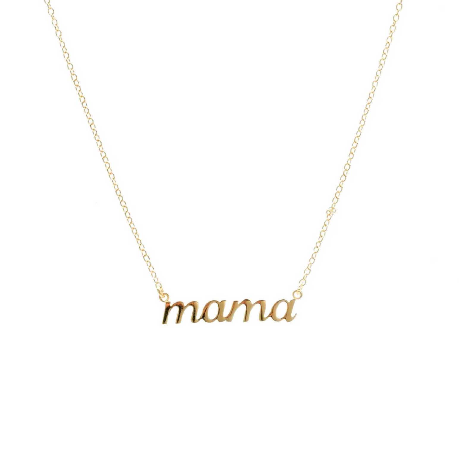Silk & Steel Mama Necklace Gold
