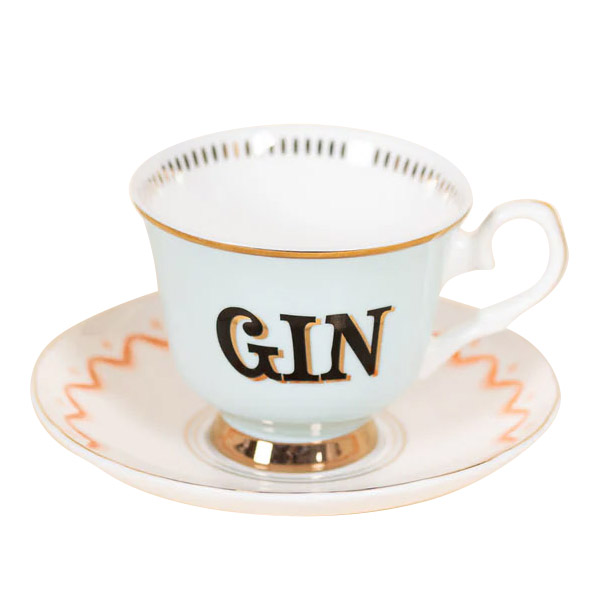 Yvonne Ellen Boozy Gin Teacup and Saucer