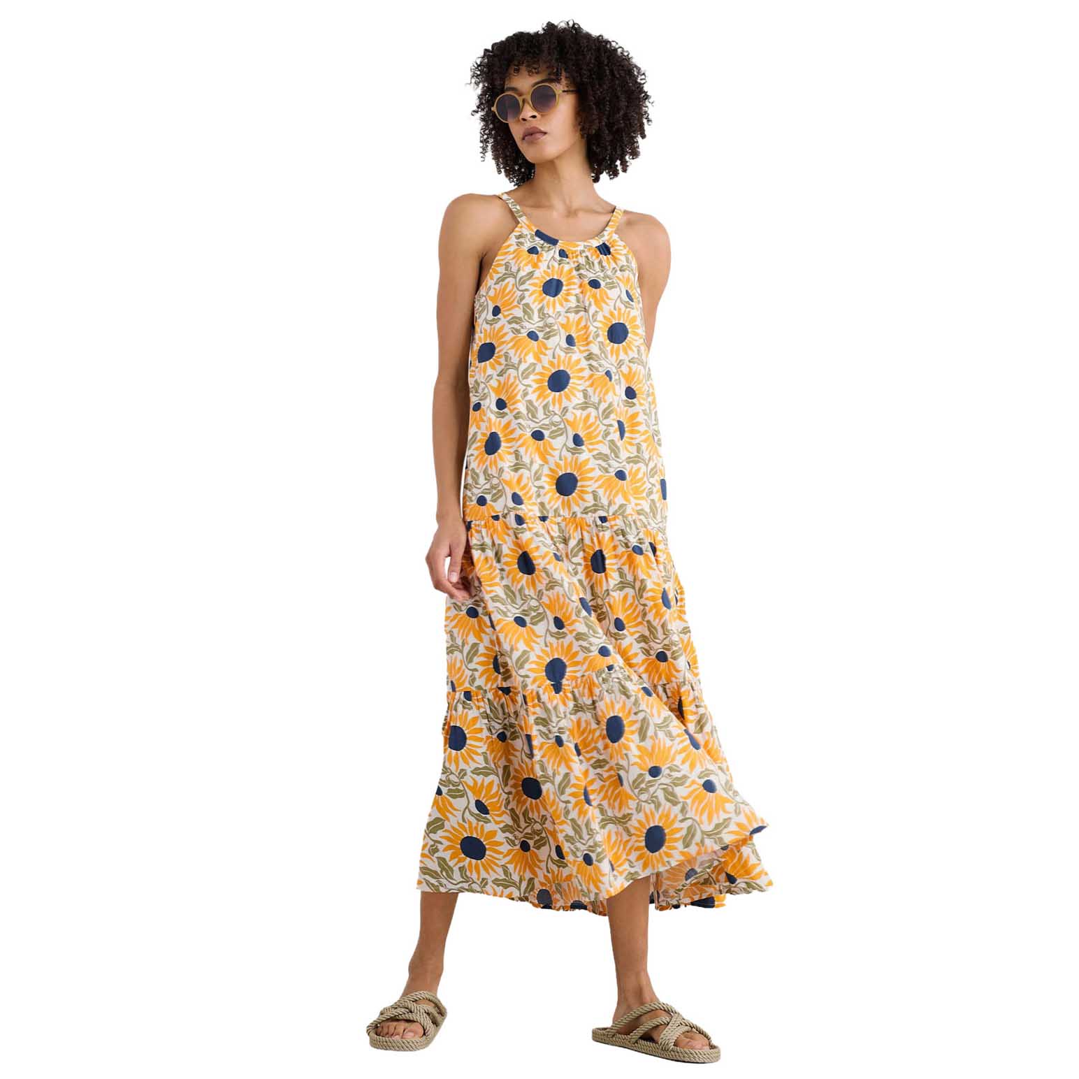 Seasalt Cornwall Alba Dress Bold Sunflower Daylily