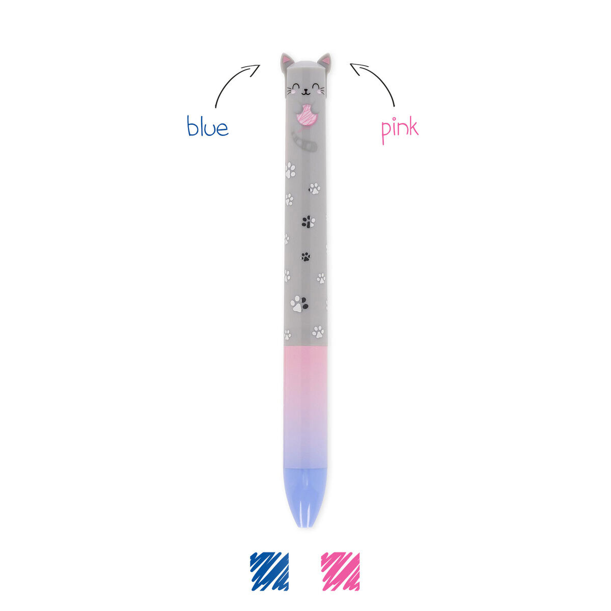 Legami Kitty Click&Clack Two-Colour Ballpoint Pen