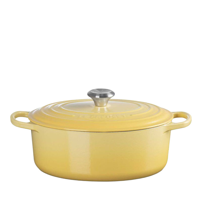 Le Creuset Signature Oval Casserole 29cm - Camomille SS Knob