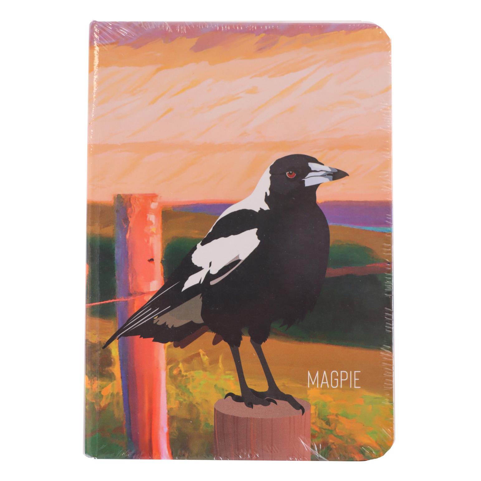 Kereru Design New Zealand Magpie Sunset A6 Notebook
