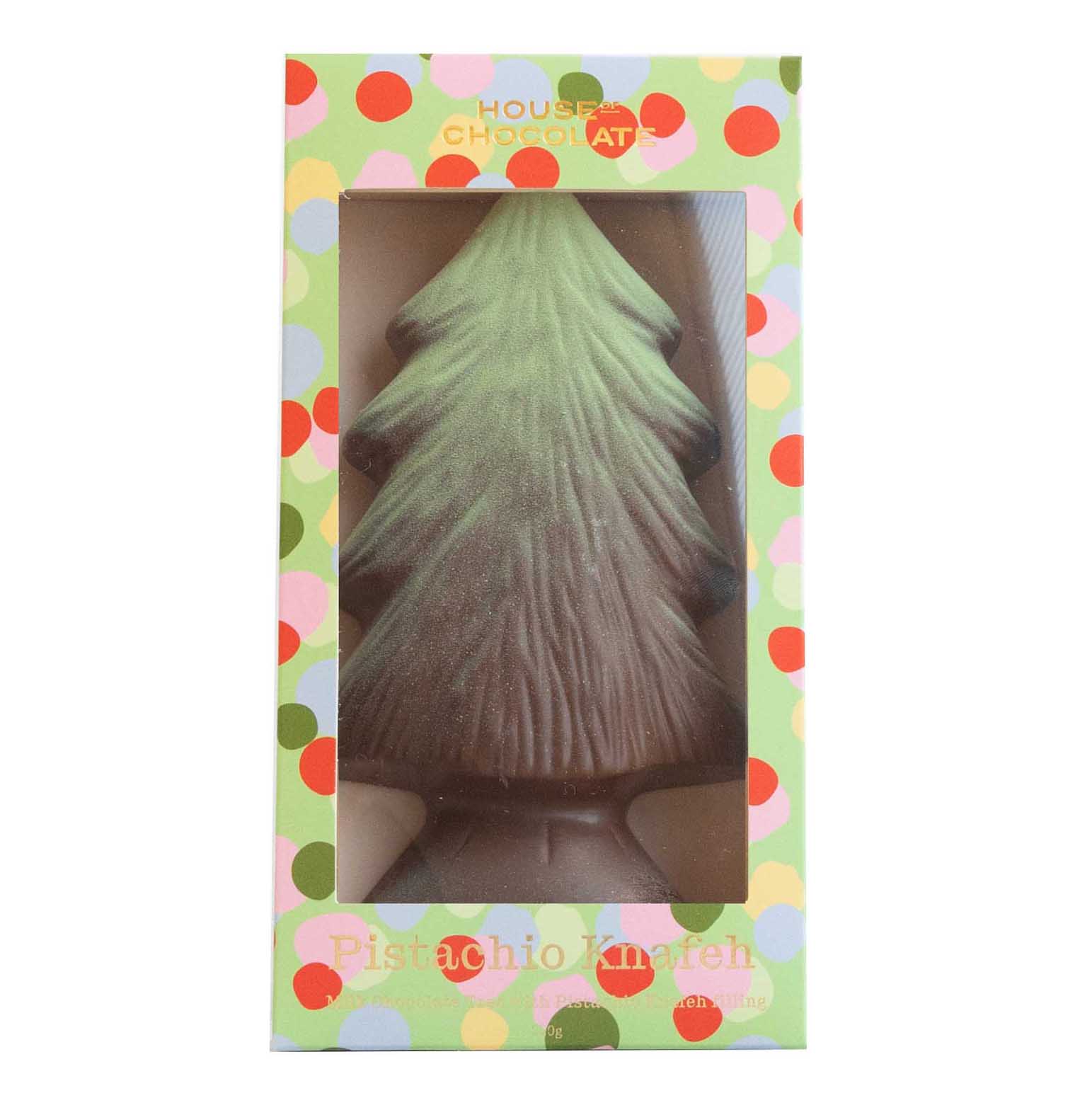 House of Chocolate Pistachio Knafeh Christmas Tree