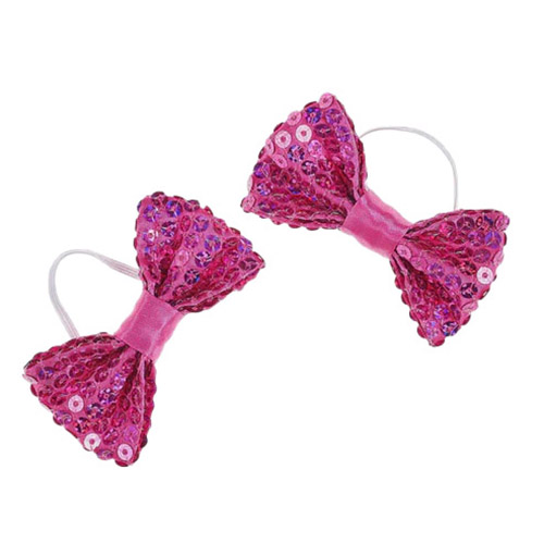 Build A Bear Accessory - Fuschia Sparkle Bows - 2 Pack