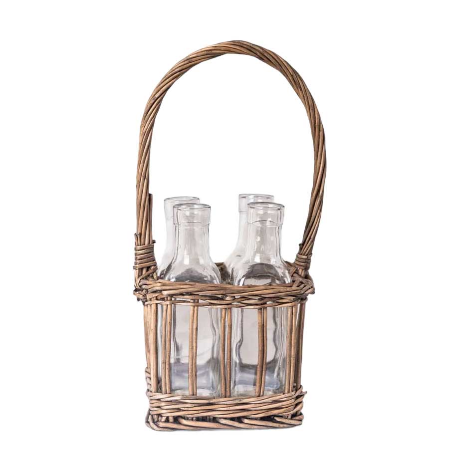 French Country Riviera 4 Glass Bottle Holder