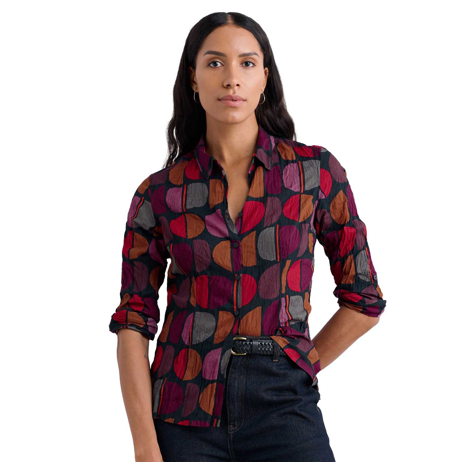 Seasalt Cornwall Larissa Shirt Half Moon Stamp Onyx
