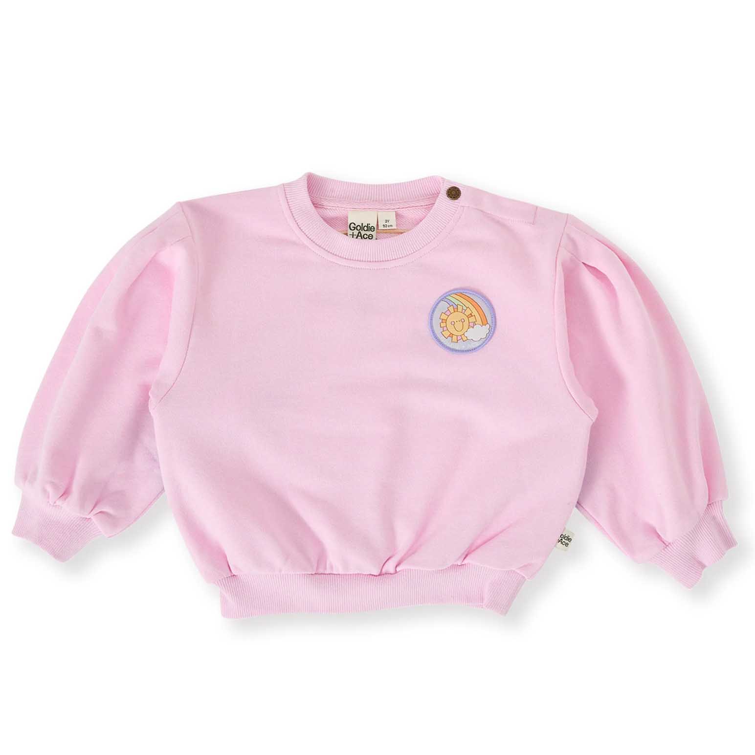 Goldie + Ace Over The Rainbow Puff Sleeve Sweater 3-5Y