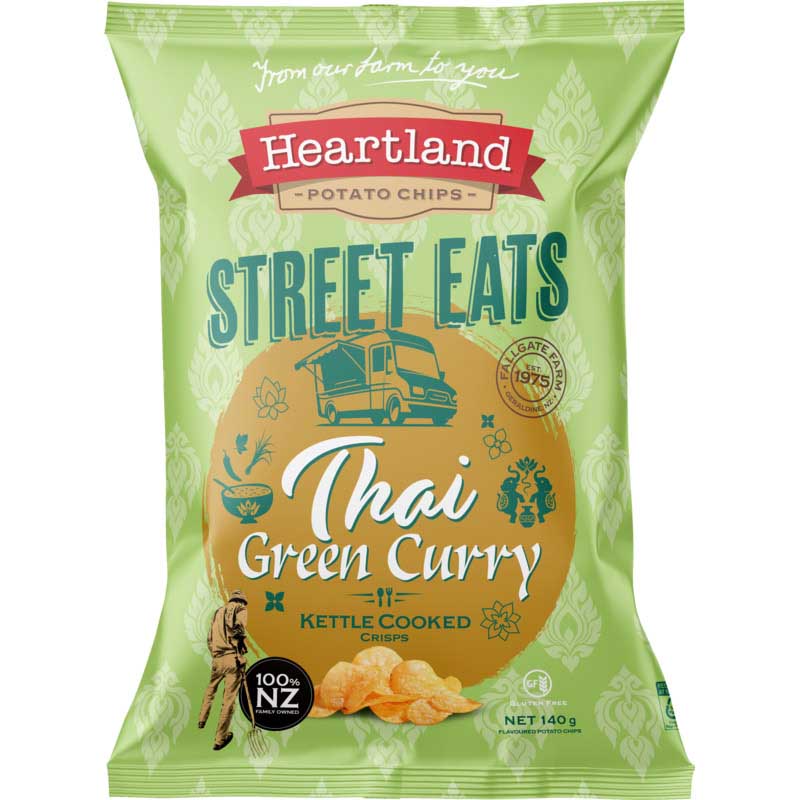 Heartland Thai Green Curry Kettle Cooked Crisps 140g