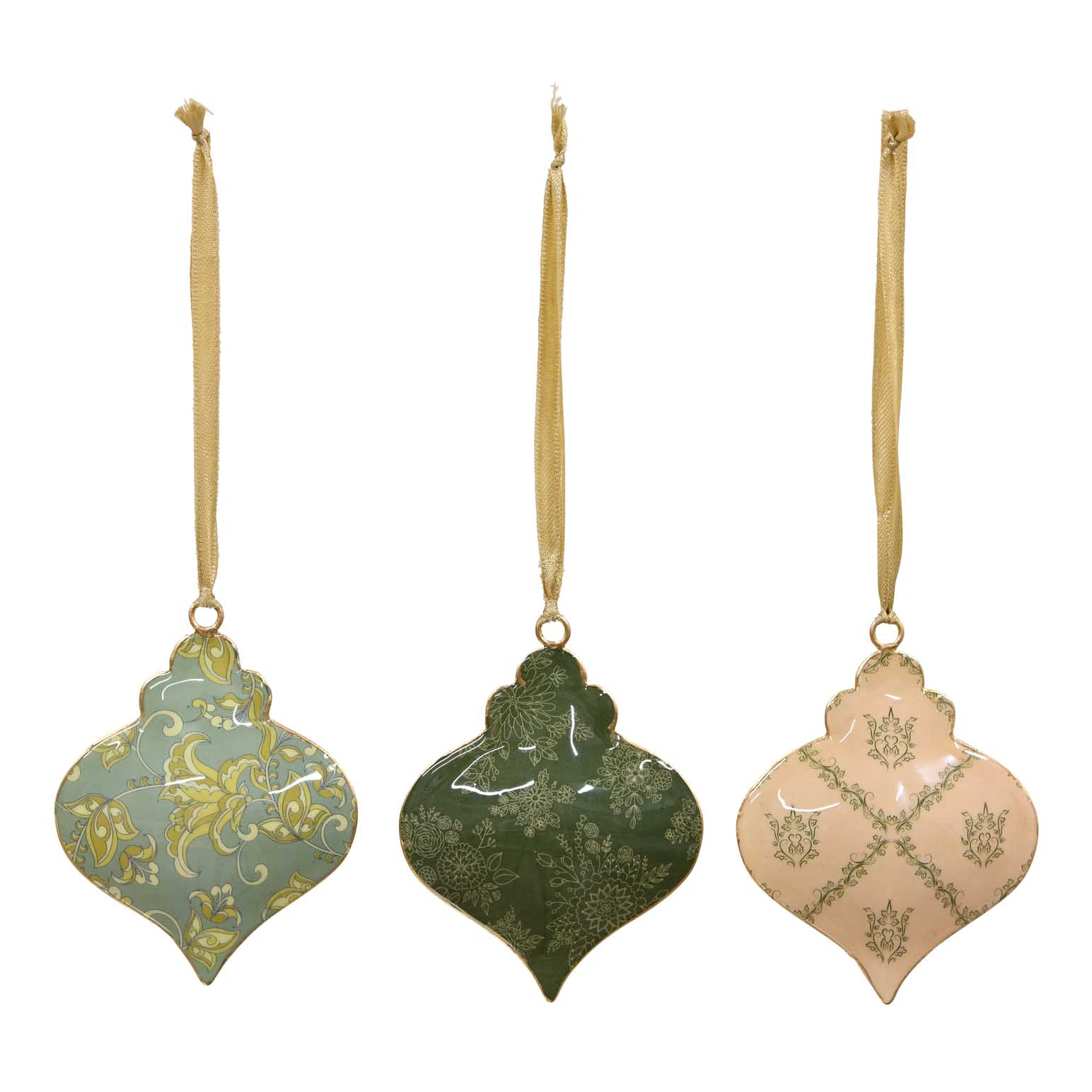 Maytime Floral Hanging Ornament Assorted - Golds