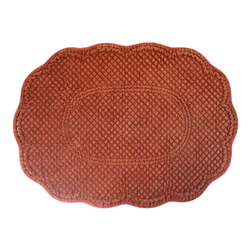 French Country Rena Quilted Placemat Rust