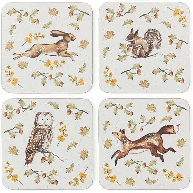 Cooksmart Forest Fable Set Of 4 Coasters