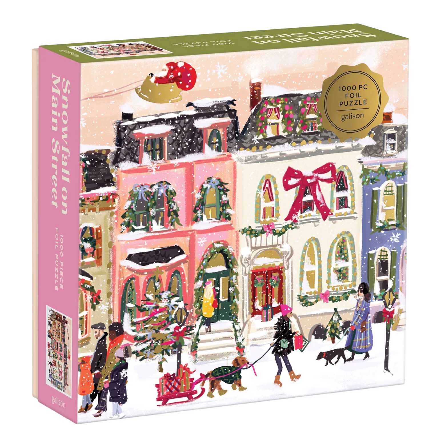 Galison Snowfall on Main Street 1000 Piece Foil Puzzle