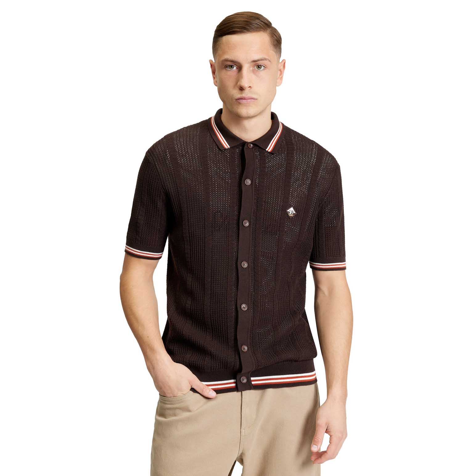 Ben Sherman Open Texture Button Through Shirt