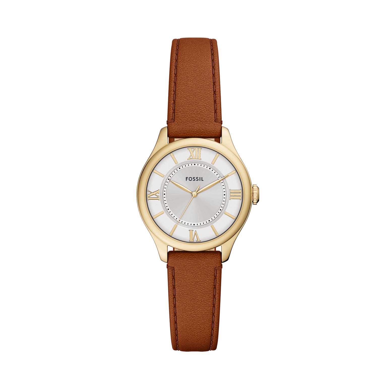 Fossil Gilmore Three-Hand Brown Leather Watch ES5423