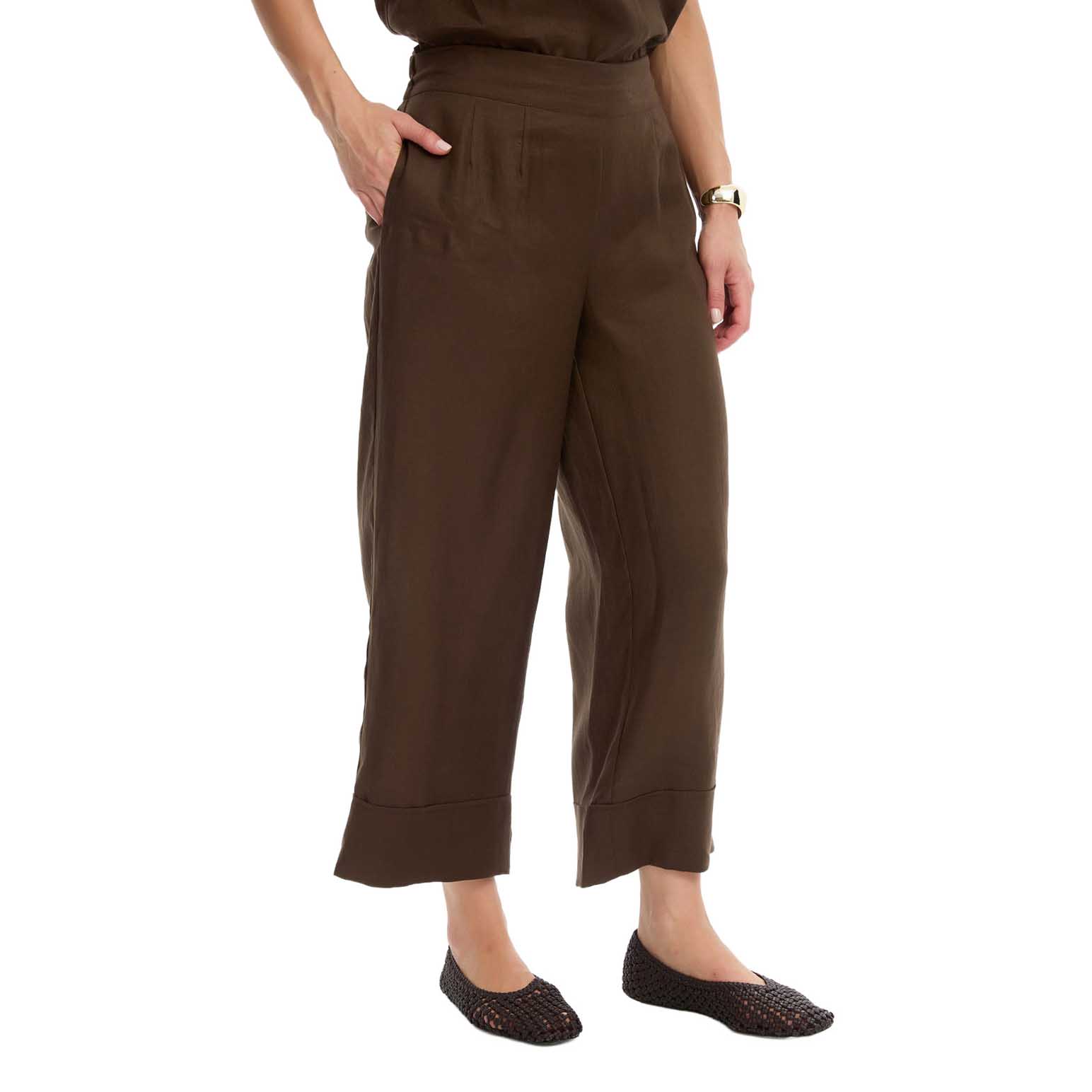 TIRELLI Wide Leg Linen Pant