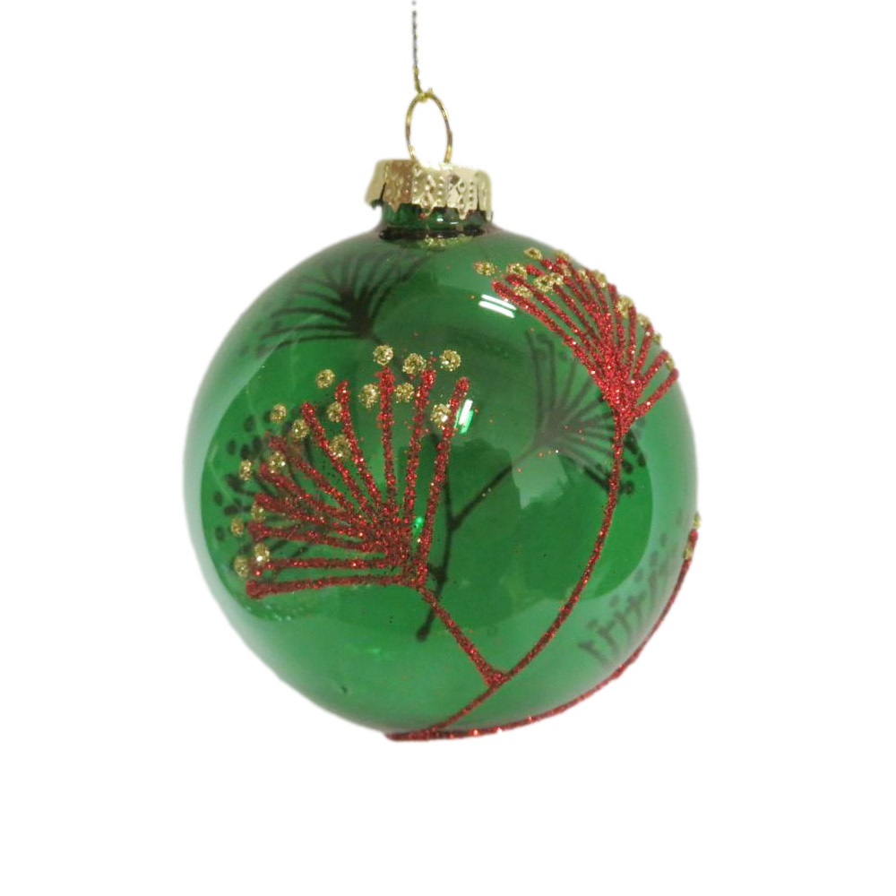 Pohutukawa Glass Ball Green