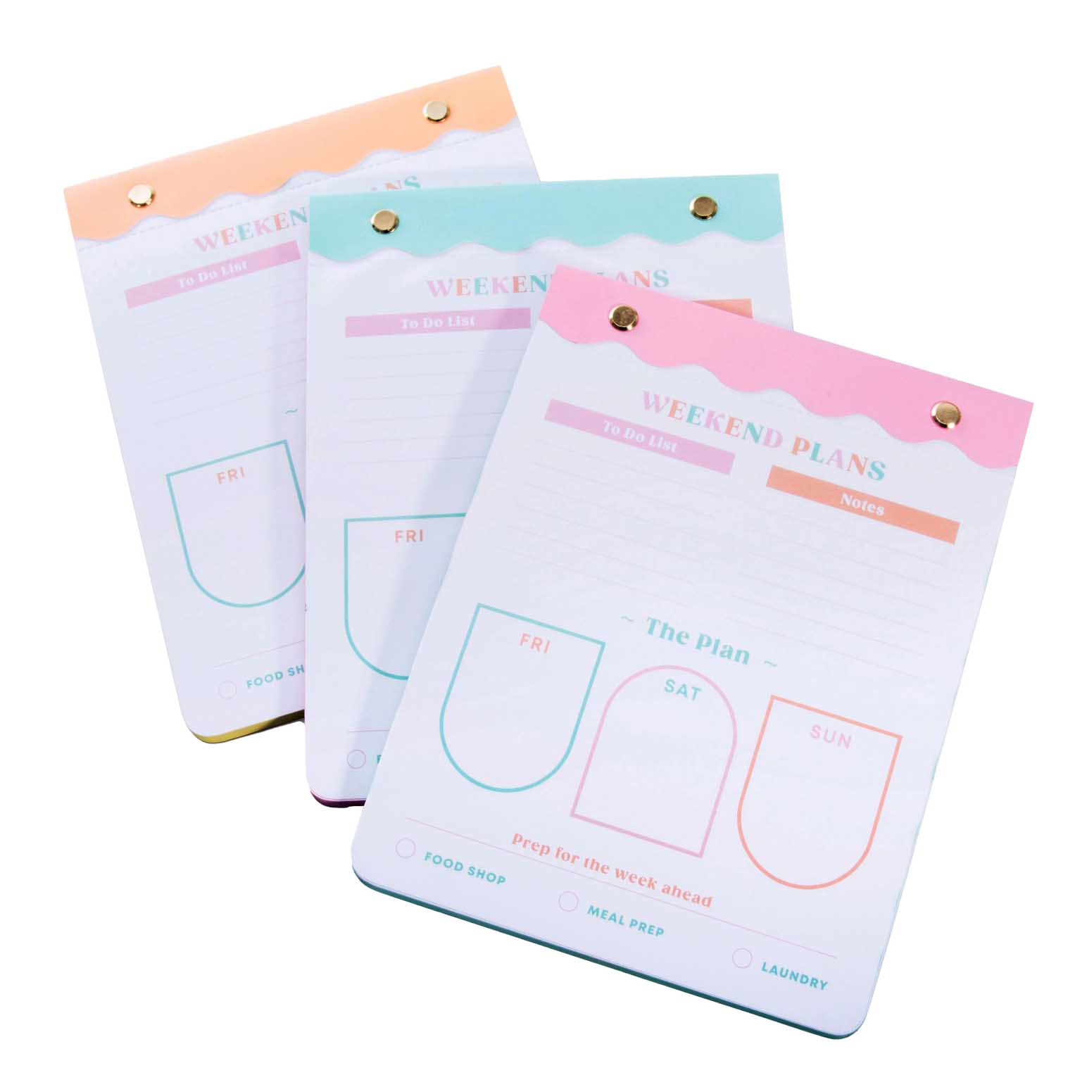 IS Gift Happy Mondays Weekend Magnetic Planner - 3 Assorted