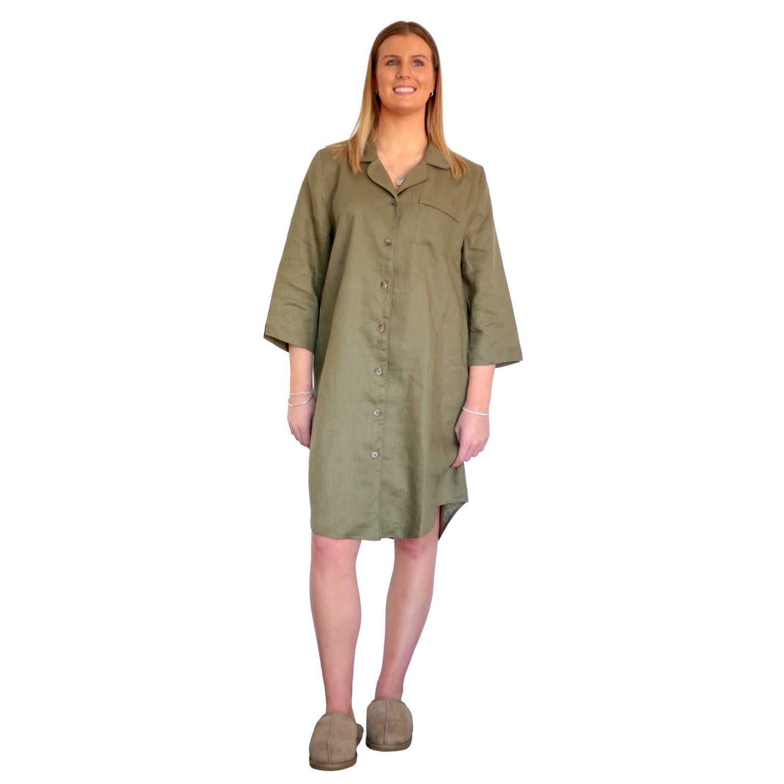 MM Linen Ivy Linen Nightshirt