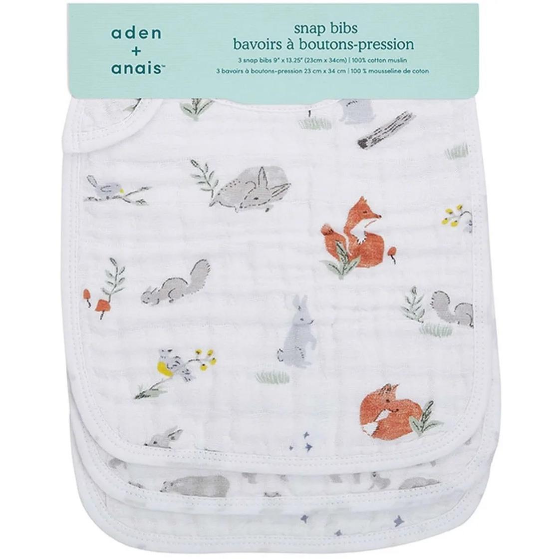 Aden Anais Naturally 3 Pack Snap Bibs Ballantynes Department Store