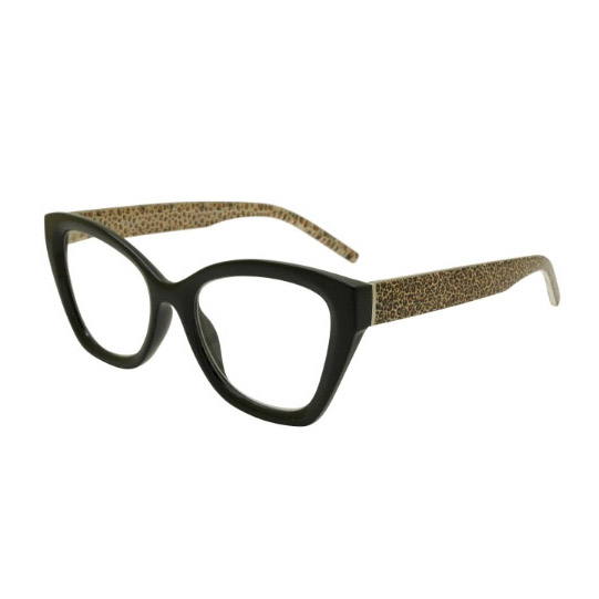 On The Nose Leopard Glasses - Black