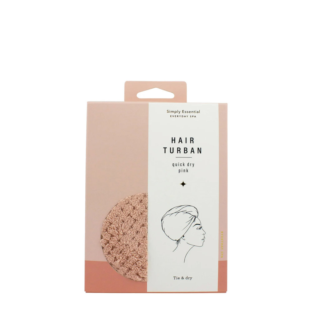 Simply Essential Quick Dry Hair Turban - Pink